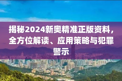 揭秘2024新奥精准正版资料，全方位解读、应用策略与犯罪警示