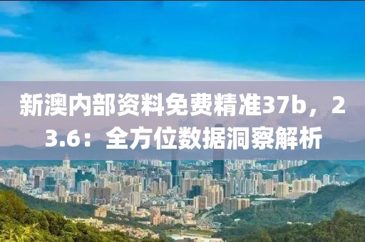 新澳内部资料免费精准37b，23.6：全方位数据洞察解析