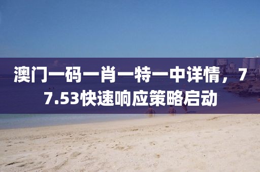 澳门一码一肖一特一中详情，77.53快速响应策略启动