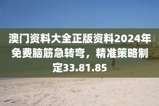 澳门资料大全正版资料2024年免费脑筋急转弯，精准策略制定33.81.85