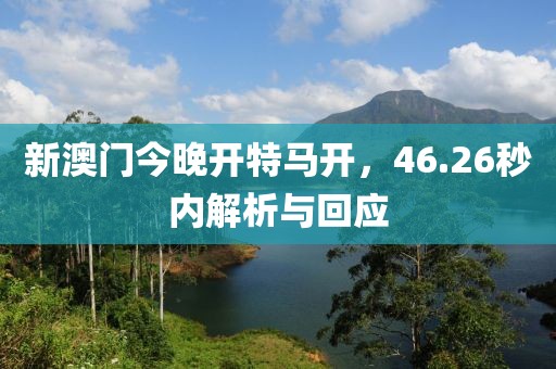 新澳门今晚开特马开，46.26秒内解析与回应