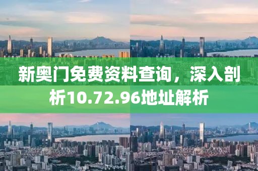 新奥门免费资料查询，深入剖析10.72.96地址解析