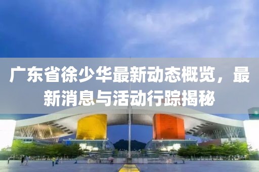 广东省徐少华最新动态概览，最新消息与活动行踪揭秘