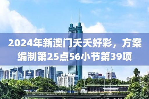 2024年新澳门夭夭好彩，方案编制第25点56小节第39项