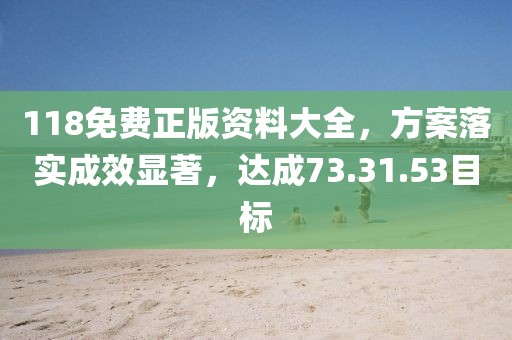 118免费正版资料大全，方案落实成效显著，达成73.31.53目标