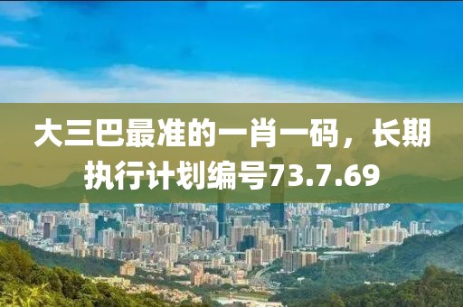大三巴最准的一肖一码，长期执行计划编号73.7.69