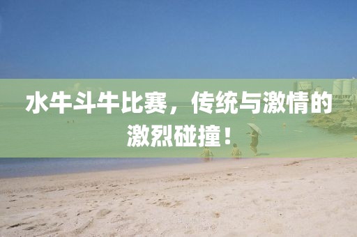 水牛斗牛比赛，传统与激情的激烈碰撞！