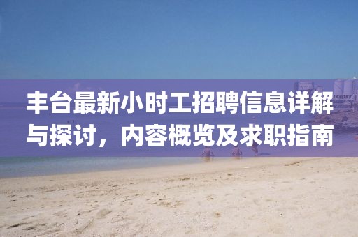 丰台最新小时工招聘信息详解与探讨，内容概览及求职指南