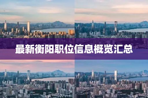 最新衡阳职位信息概览汇总
