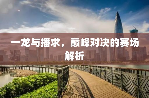 一龙与播求，巅峰对决的赛场解析