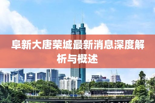 阜新大唐荣城最新消息深度解析与概述