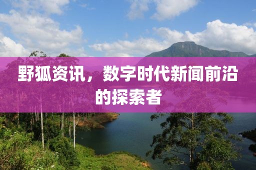 野狐资讯，数字时代新闻前沿的探索者