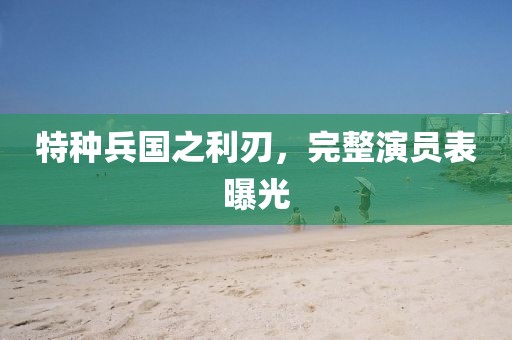 特种兵国之利刃，完整演员表曝光