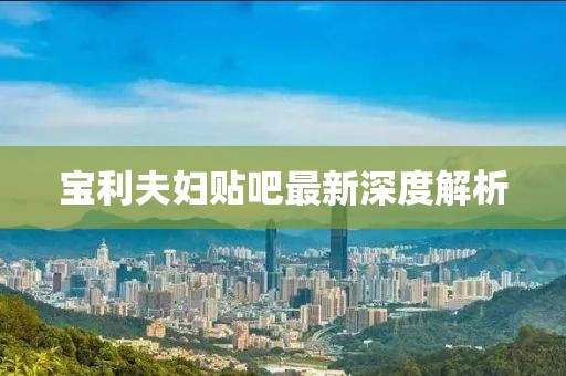 宝利夫妇贴吧最新深度解析