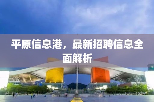 平原信息港，最新招聘信息全面解析