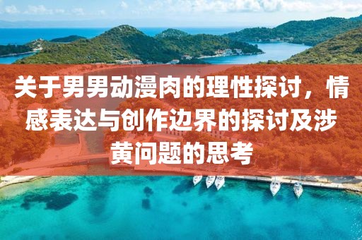 关于男男动漫肉的理性探讨，情感表达与创作边界的探讨及涉黄问题的思考