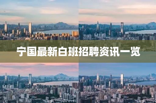 宁国最新白班招聘资讯一览